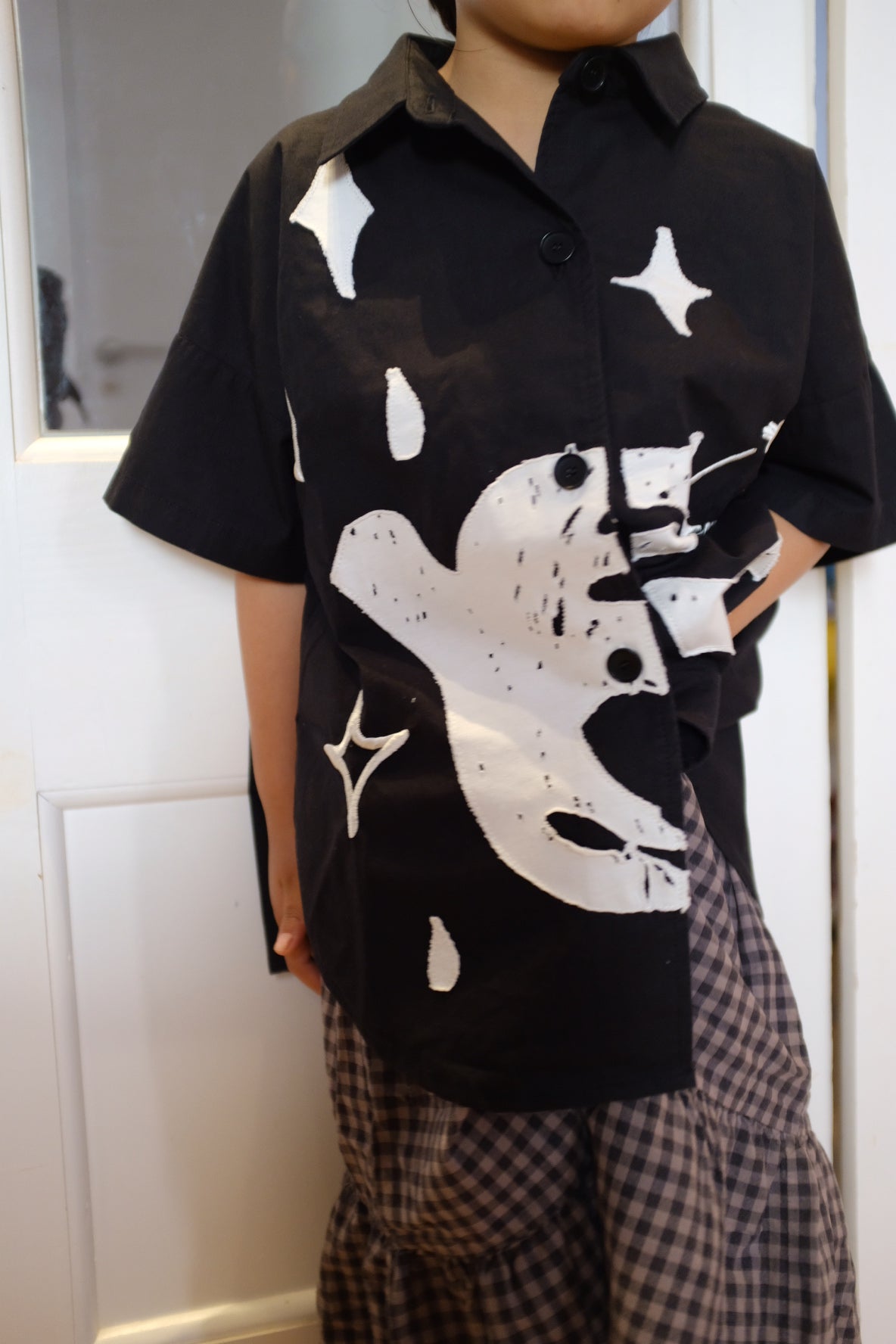 OVERSIZED SHIRT WITH EMBROIDERY