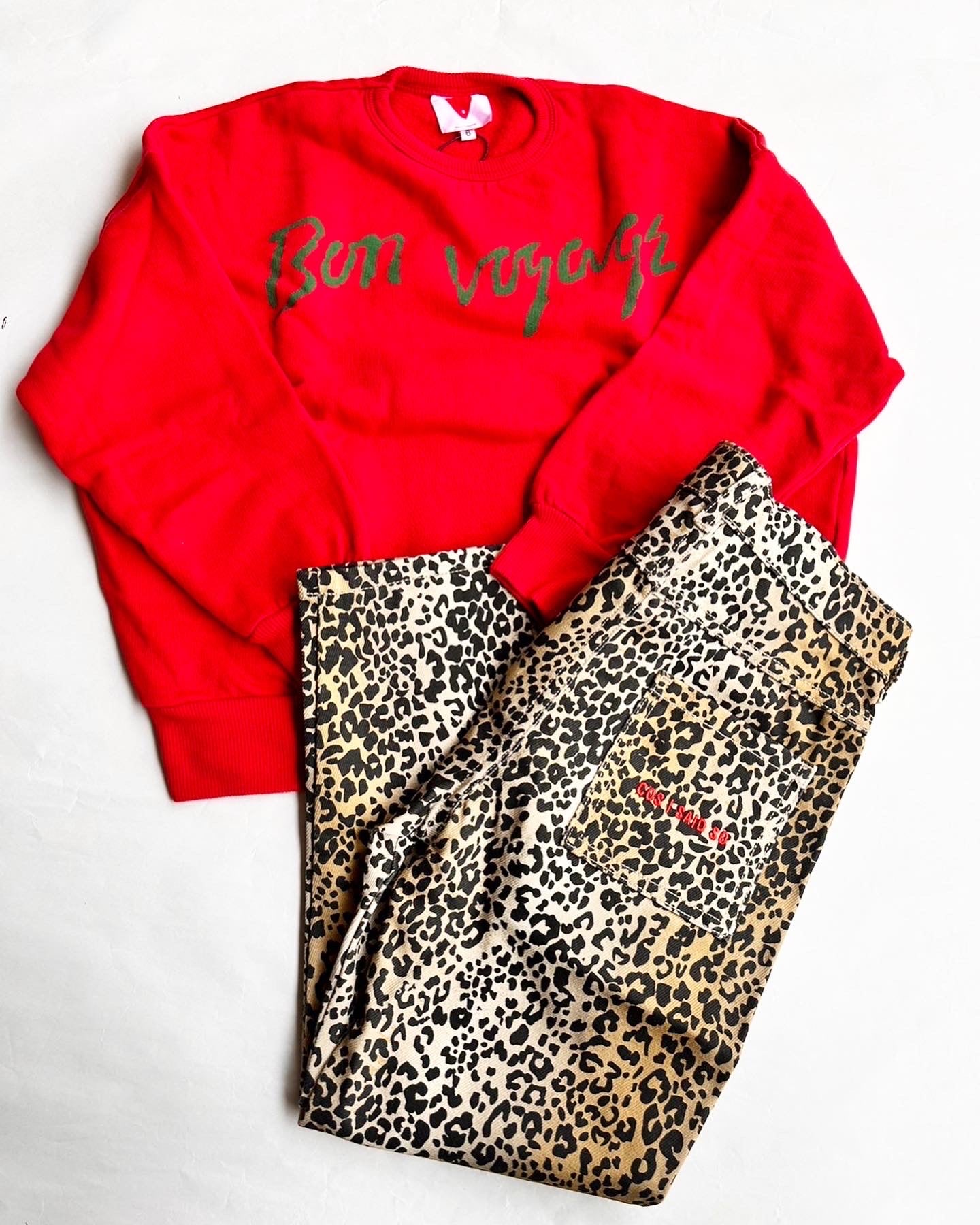 DENIM PANTS LEOPARD