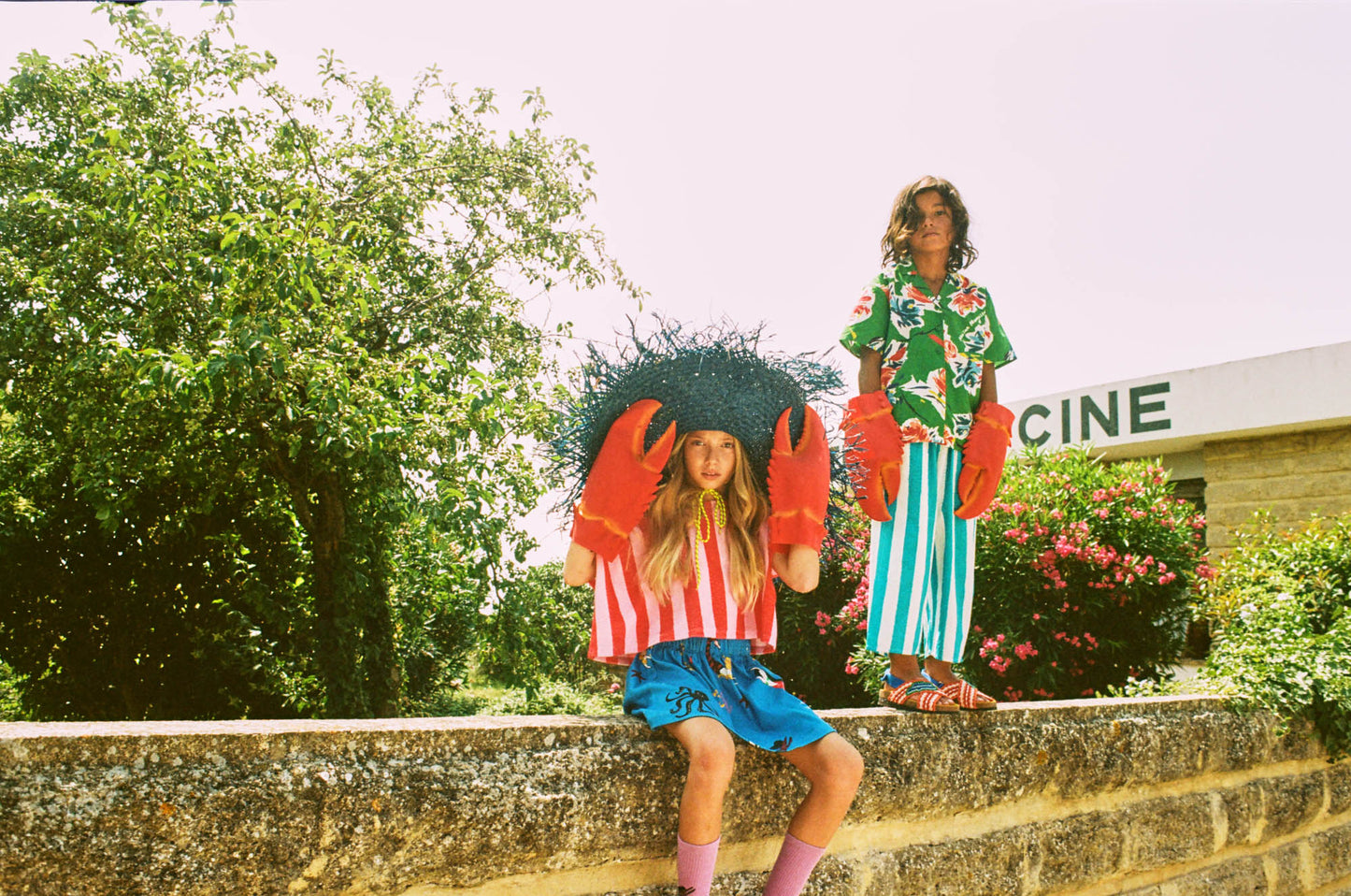 FLOWERS SHIRT GREEN 10Y