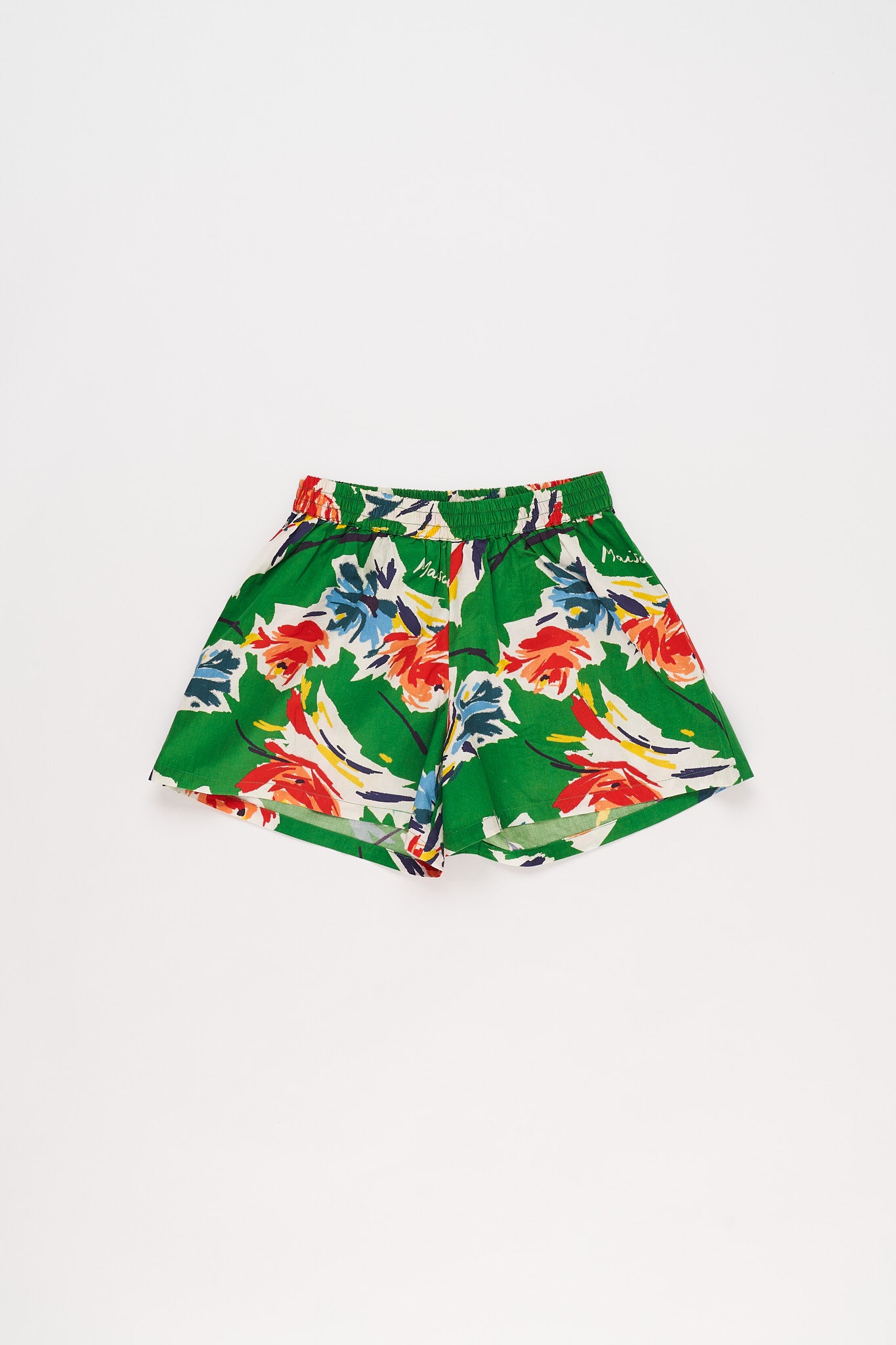FLOWERS SHORTS GREEN 10Y