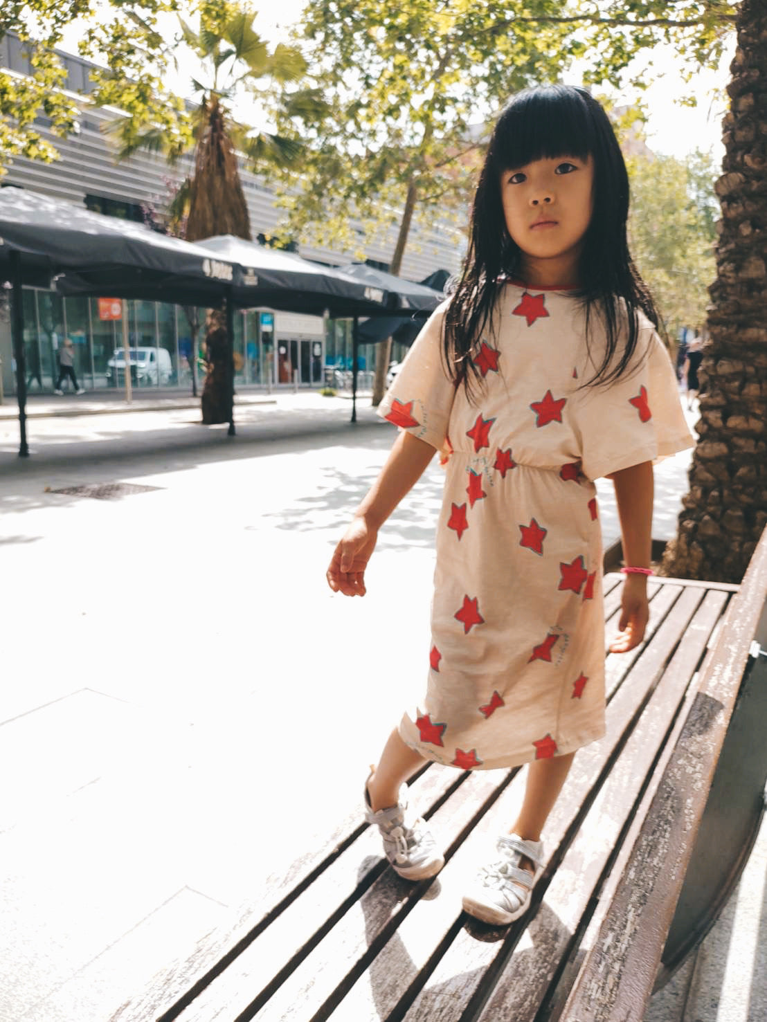 STARS DRESS MACADAMIA 4Y