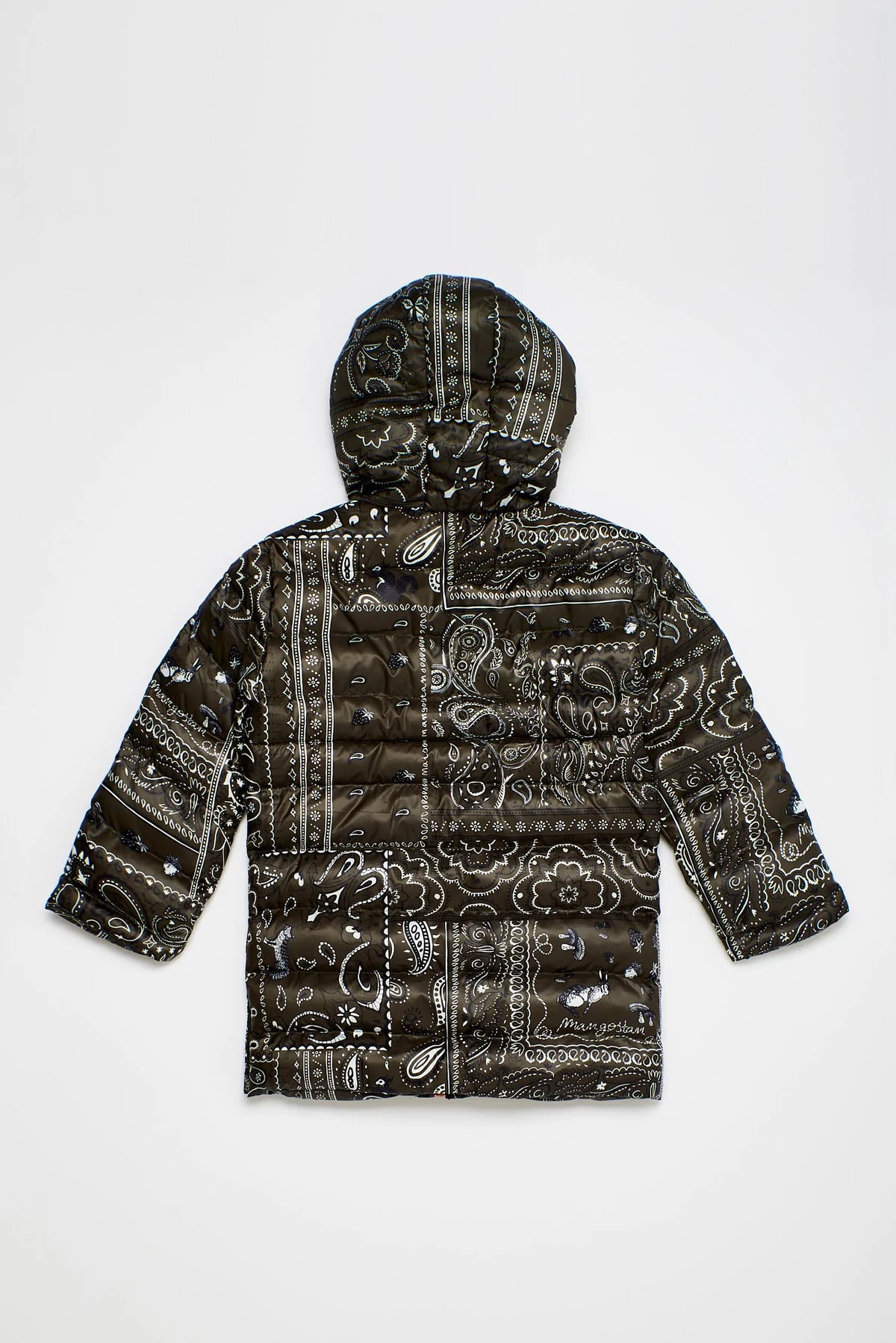 Bandana Padded Parka-Green 4Y