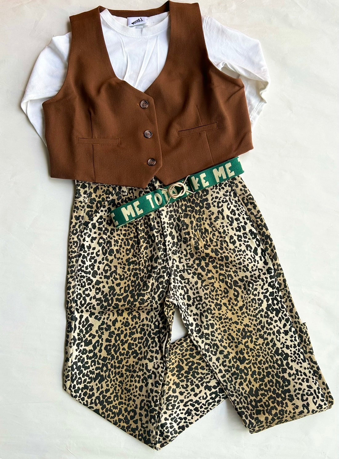 DENIM PANTS LEOPARD