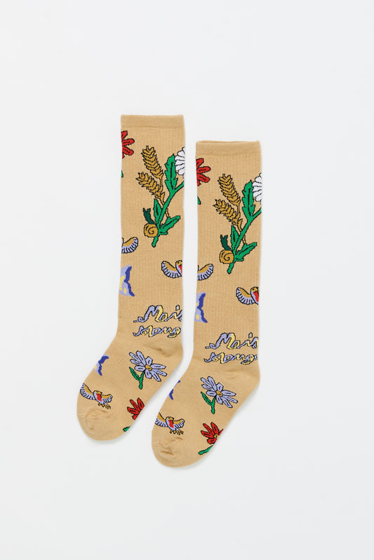 THE FARM LONG SOCKS BEIGE