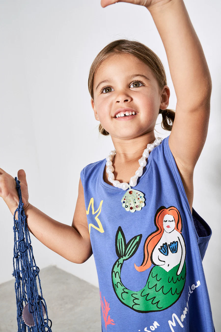 MERMAID FRINGES DRESS 4Y