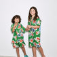 FLOWERS SHORTS GREEN 10Y