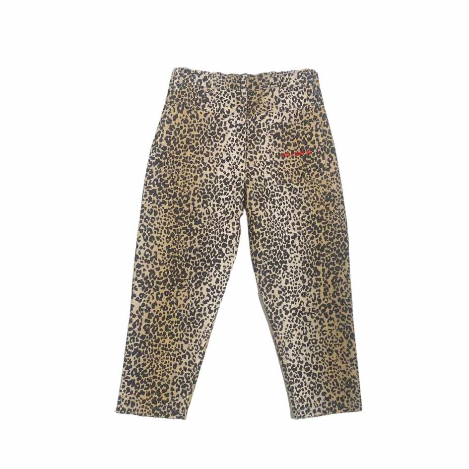 DENIM PANTS LEOPARD