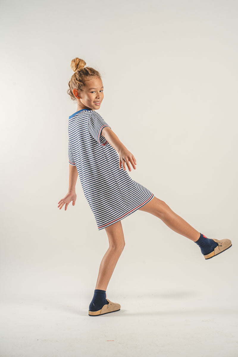 Lost World Stripe T-shirt/Dress 5/6Y