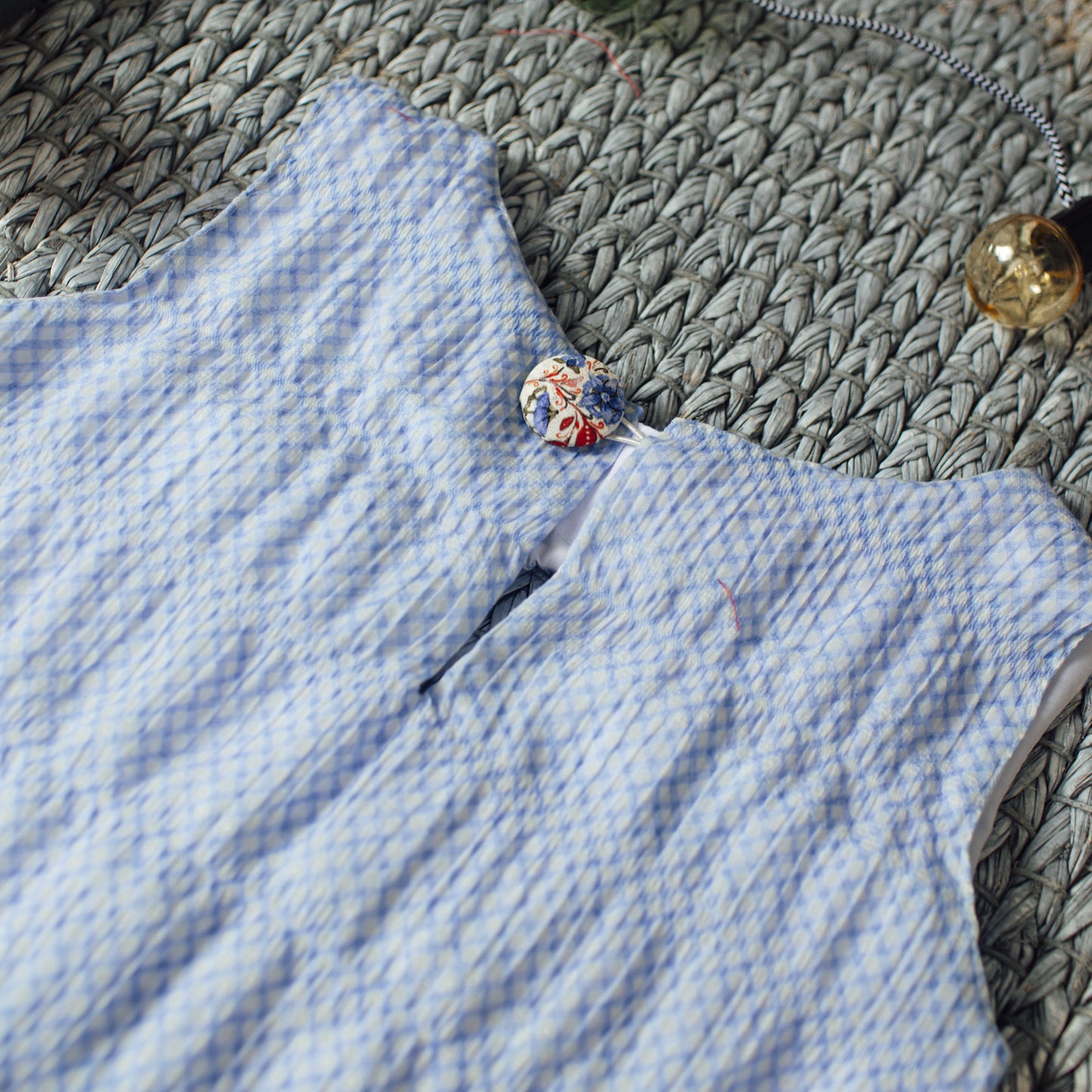 BLUE GINGHAM CIRCLE DRESS 4Y