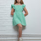 GINGHAM RUFFLED DRESS 6Y